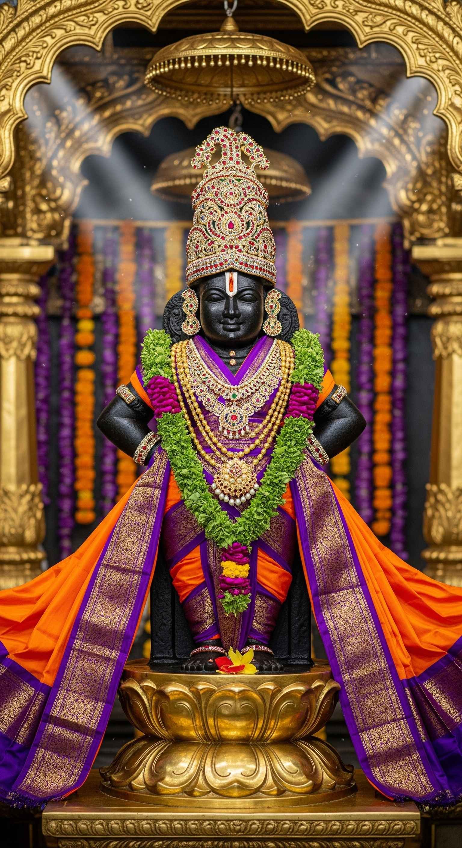 Divine Lord Venkateswara Temple Idol Wallpaper