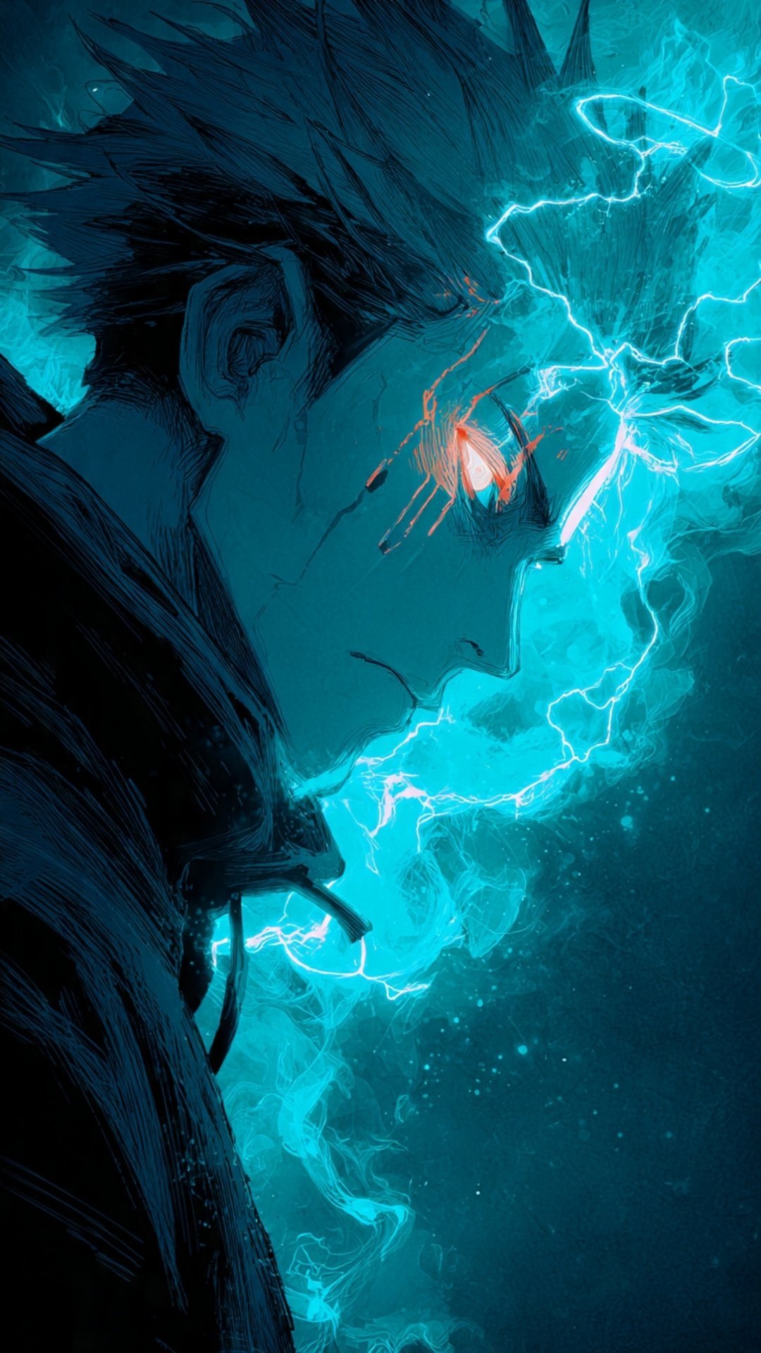 Electric Anime Warrior with Lightning Power