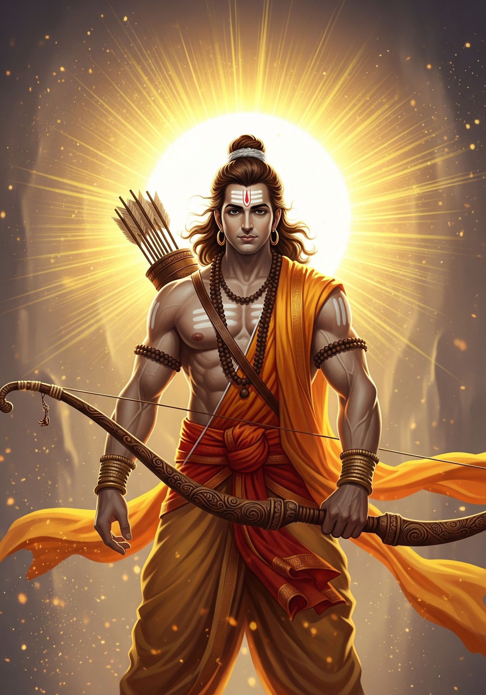 Shri Ram with Bow – Divine Warrior of Dharma and Light