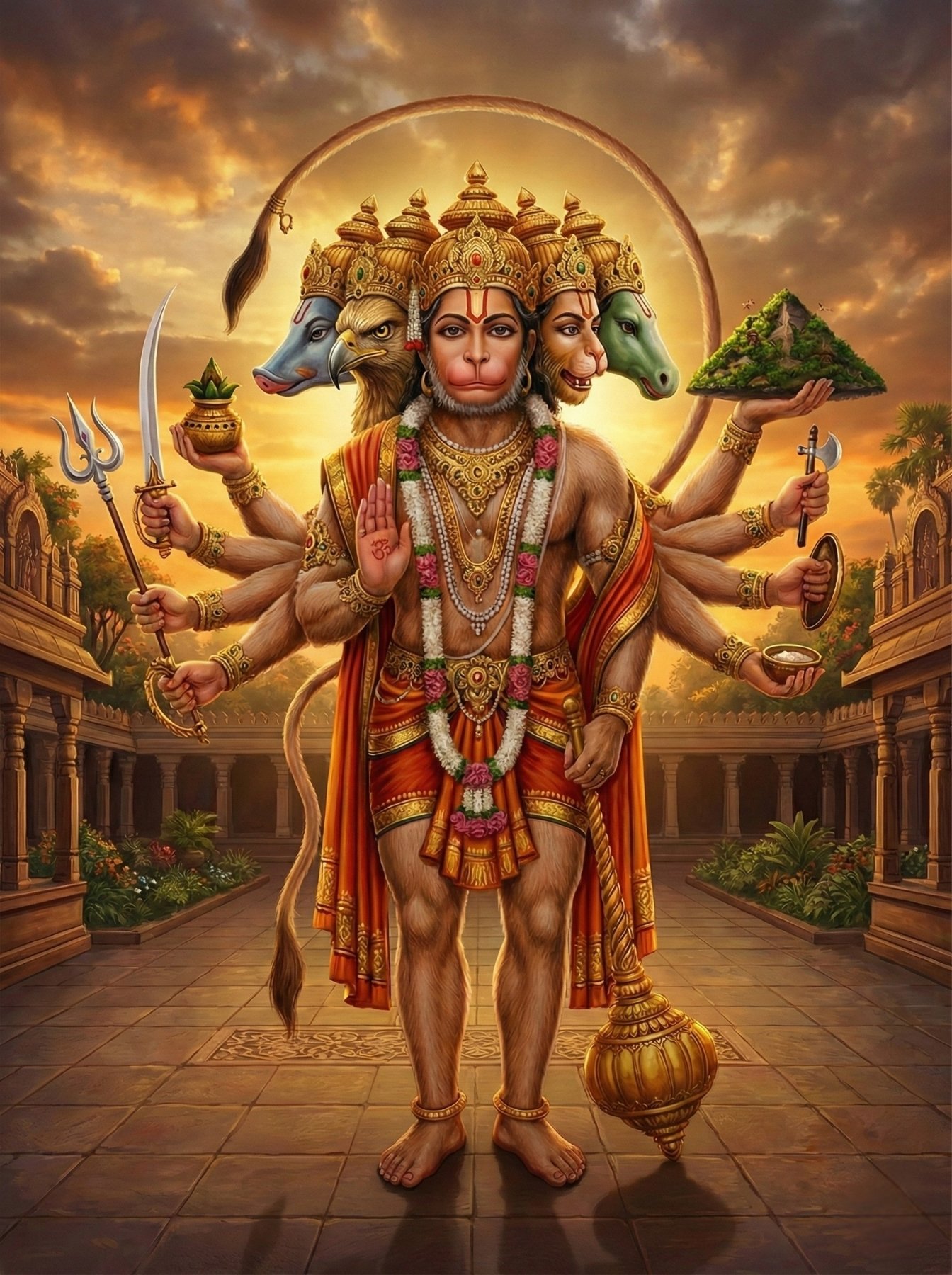 Panchmukhi Hanuman in Golden Temple Courtyard