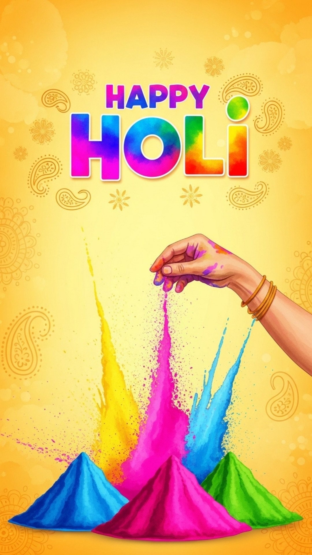 Happy Holi Gulal Splash Poster