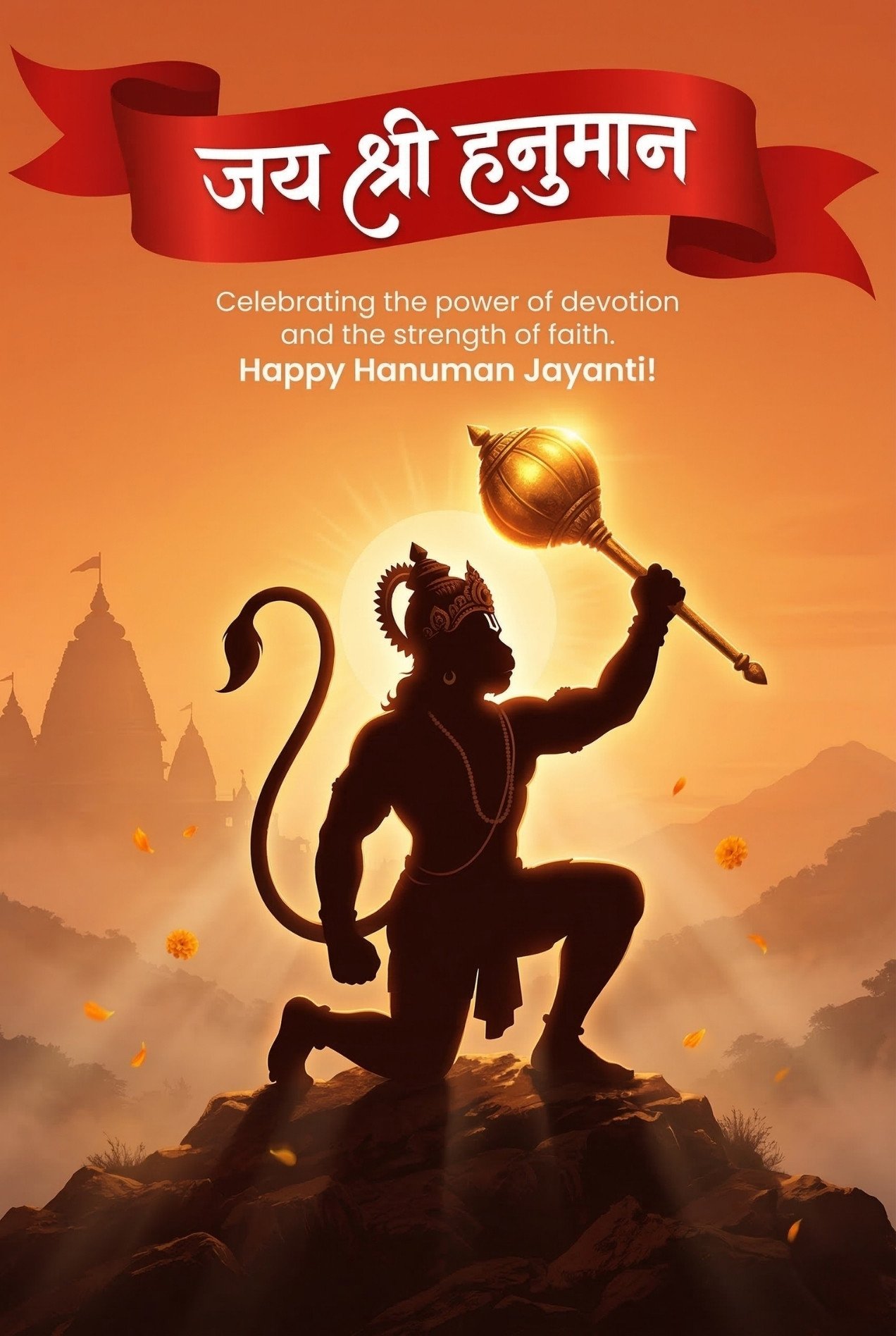 Jai Shri Hanuman Jayanti Devotional Festival Wallpaper
