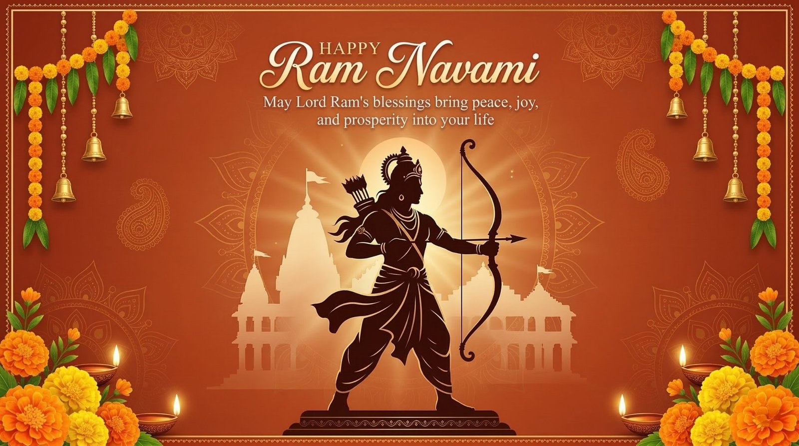 Happy Ram Navami Lord Rama Festival HD Wallpaper