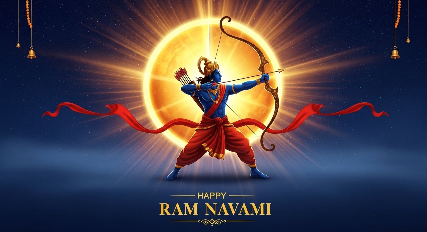 Happy Ram Navami Lord Rama Divine HD Wallpaper