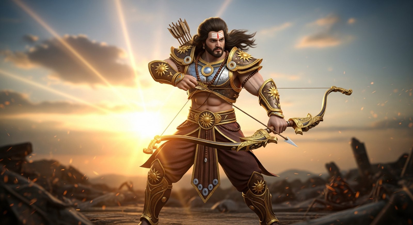 Karna Warrior Epic Mahabharata 3D HD Wallpaper