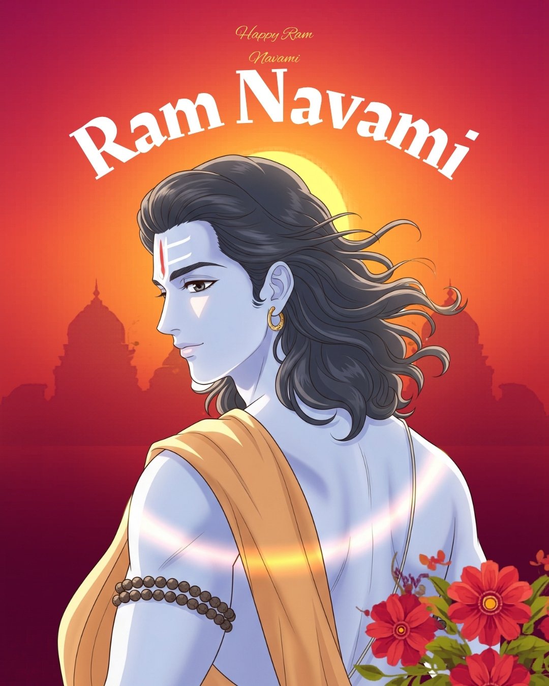 Ram Navami Lord Ram Artistic Sunset HD Wallpaper