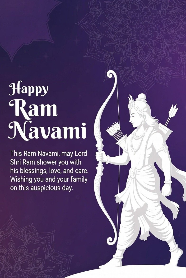 Ram Navami Purple Minimal Lord Ram HD Wallpaper